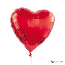 red heart balloon